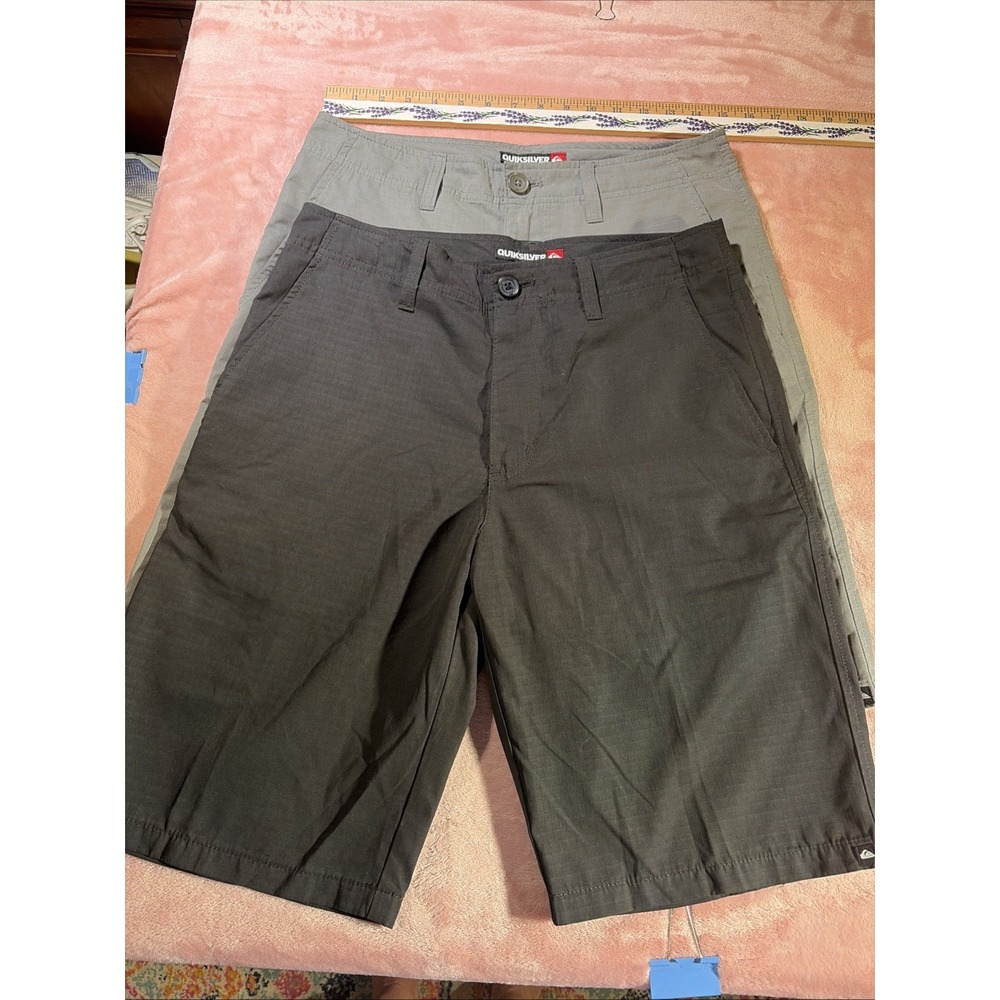 Quiksilver Men's Gray and Black Lot Of Two Sz 29 Ripstop Shorts. Skater.